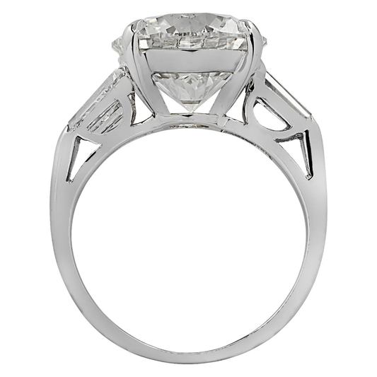Contemporary Platinum Diamond Ring profile