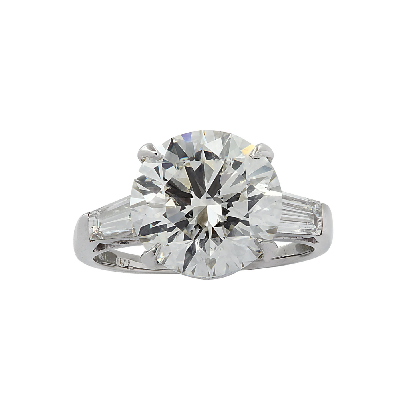 Contemporary Platinum Diamond Ring front