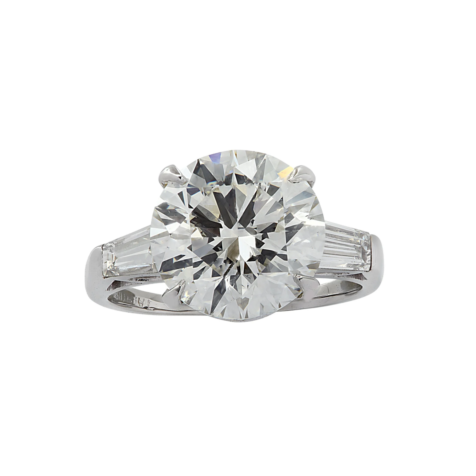 Contemporary Platinum Diamond Ring front
