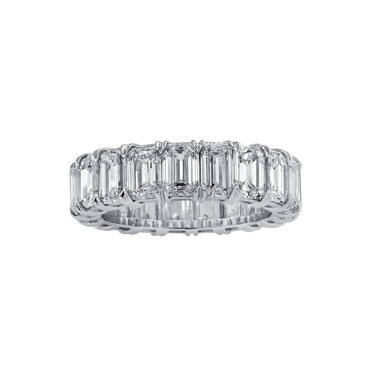 Contemporary Platinum Diamond Ring front