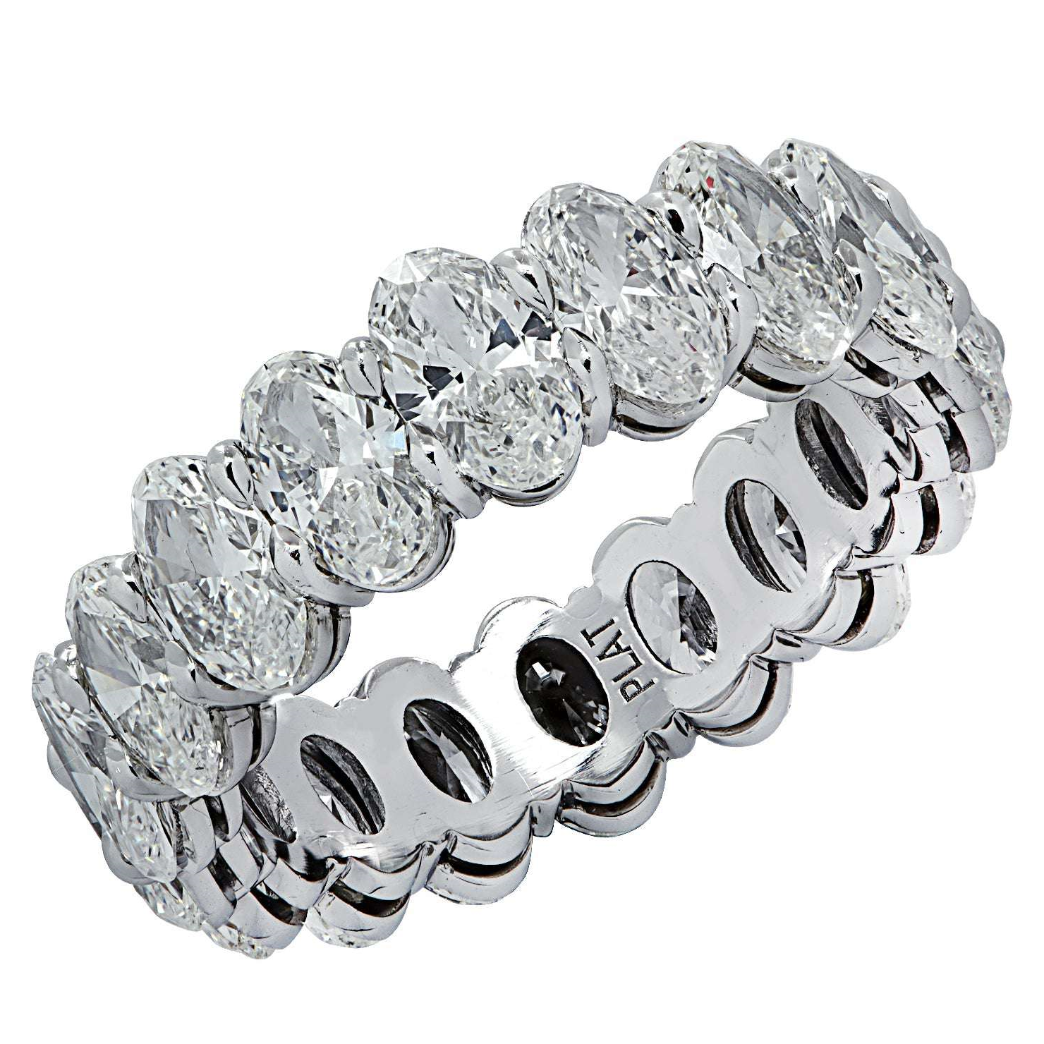 Contemporary Platinum Diamond Ring front
