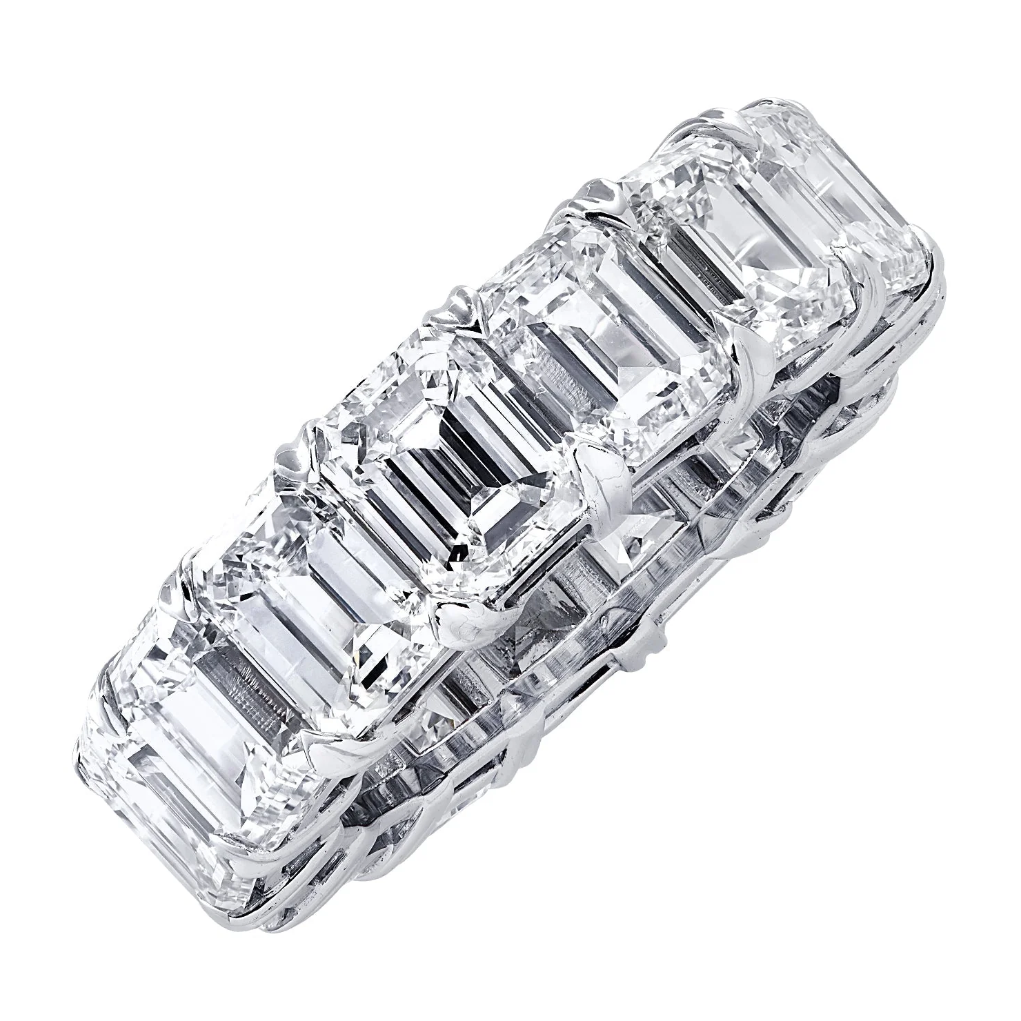 Contemporary Platinum Diamond Ring front