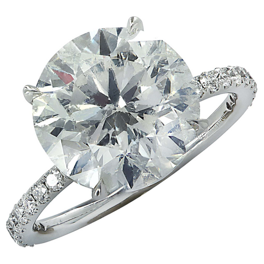 Contemporary Platinum Diamond Ring front