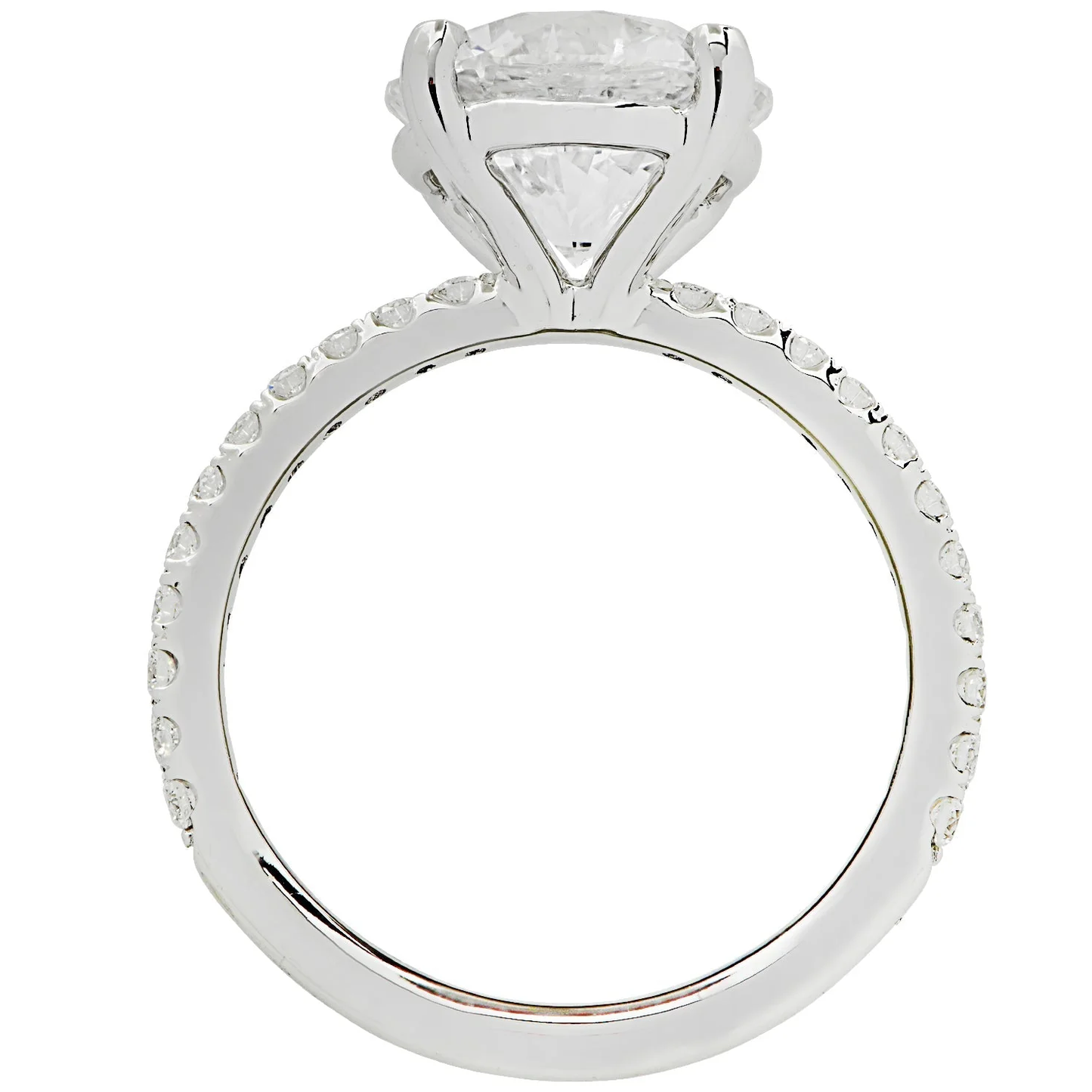 Contemporary Platinum Diamond Ring profile
