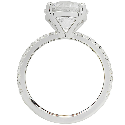 Contemporary Platinum Diamond Ring profile