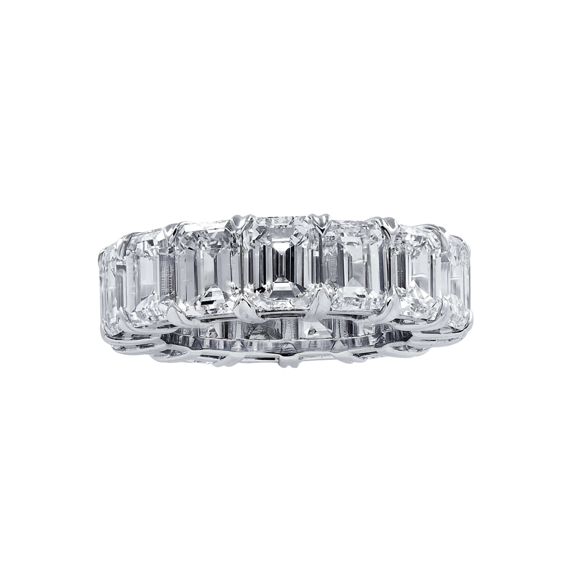 Contemporary Platinum Diamond Ring front