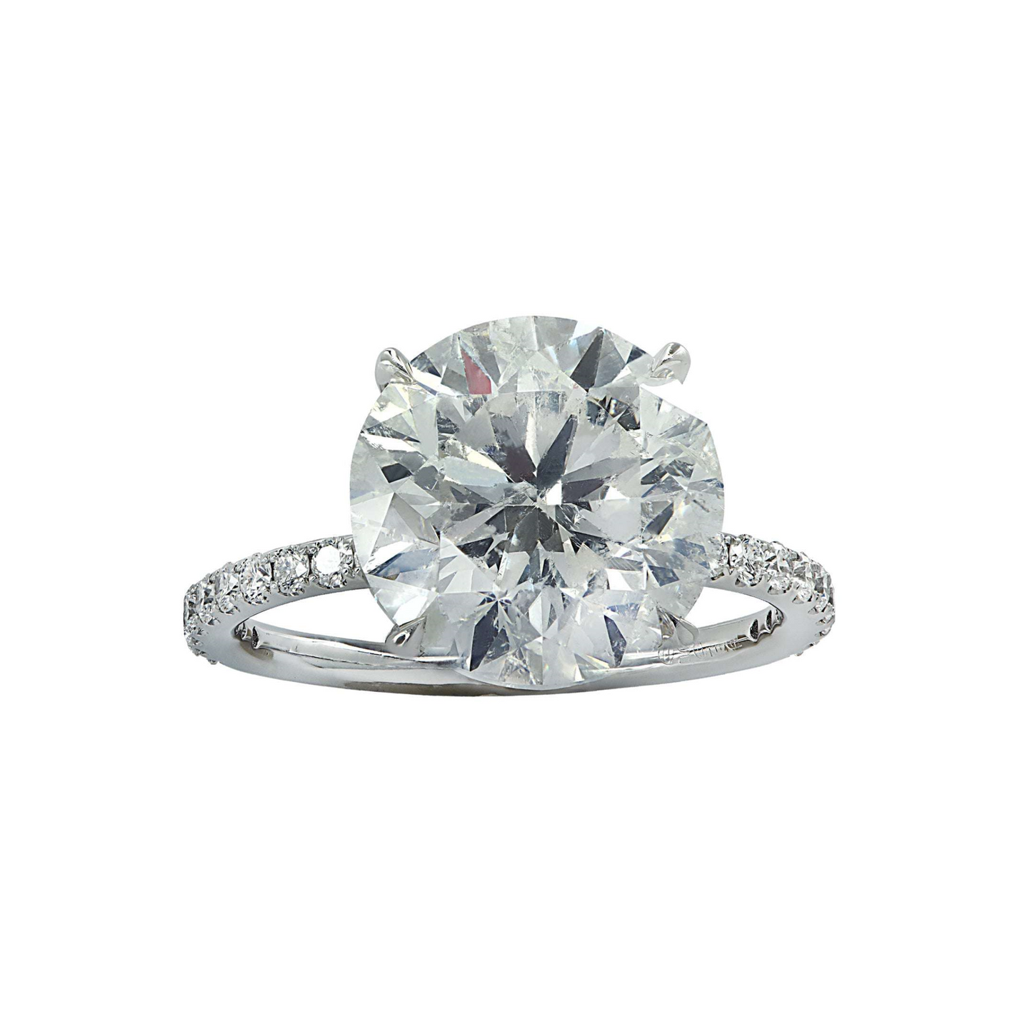 Contemporary Platinum Diamond Ring front