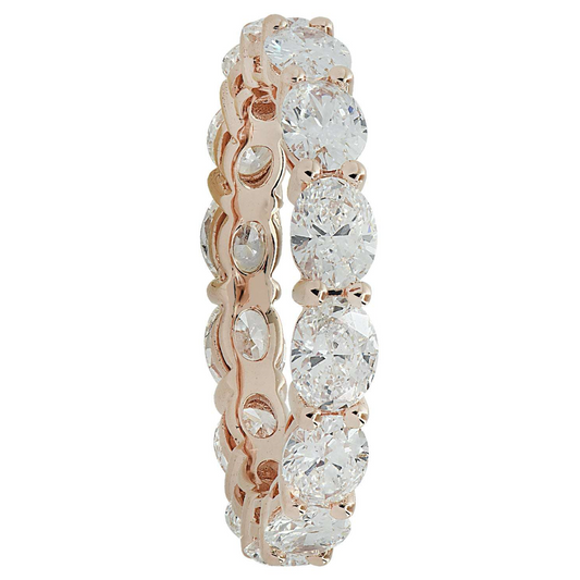 Contemporary 18KT Rose Gold Diamond Ring front