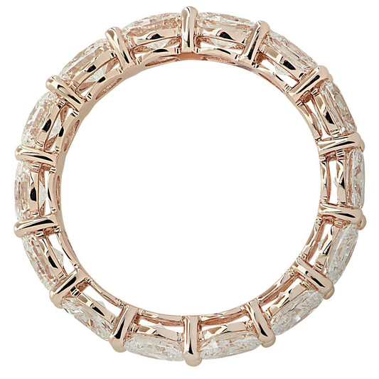 Contemporary 18KT Rose Gold Diamond Ring profile