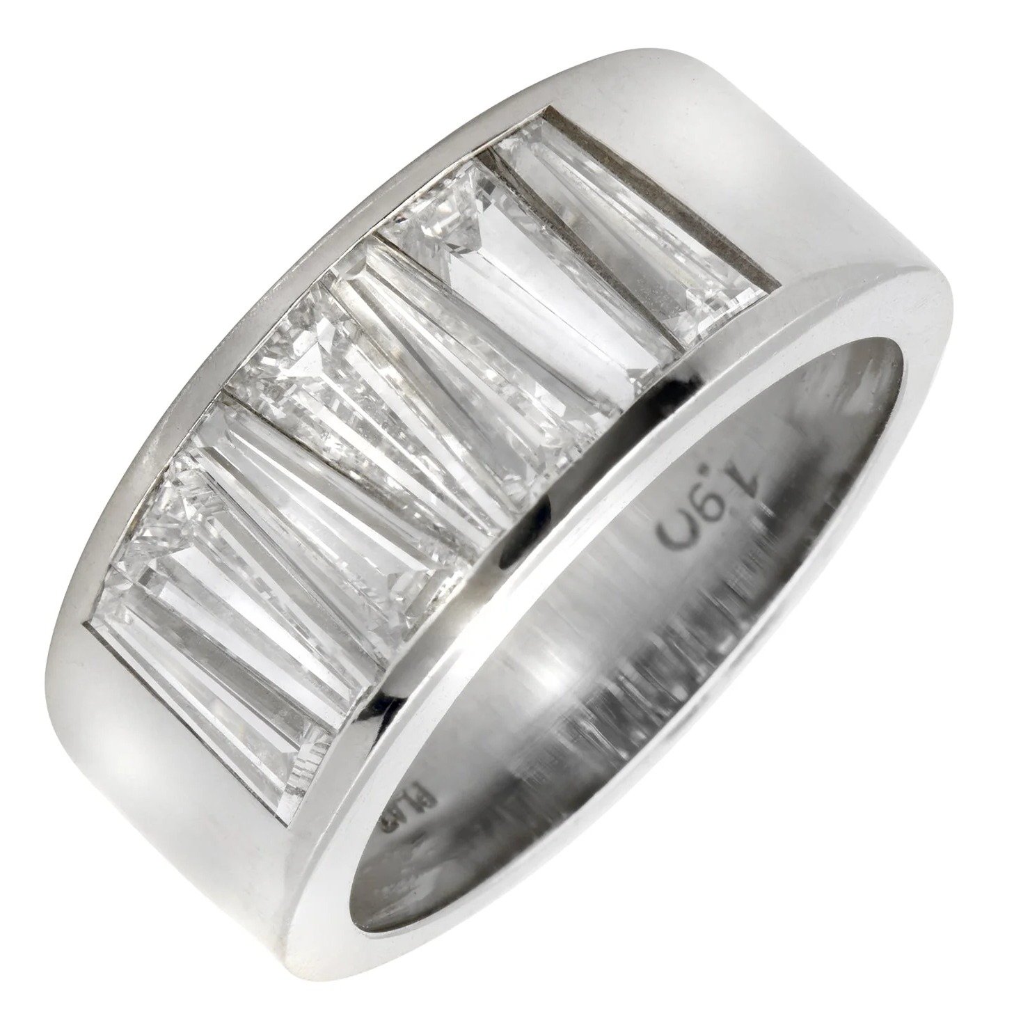 Contemporary Platinum Diamond Ring front