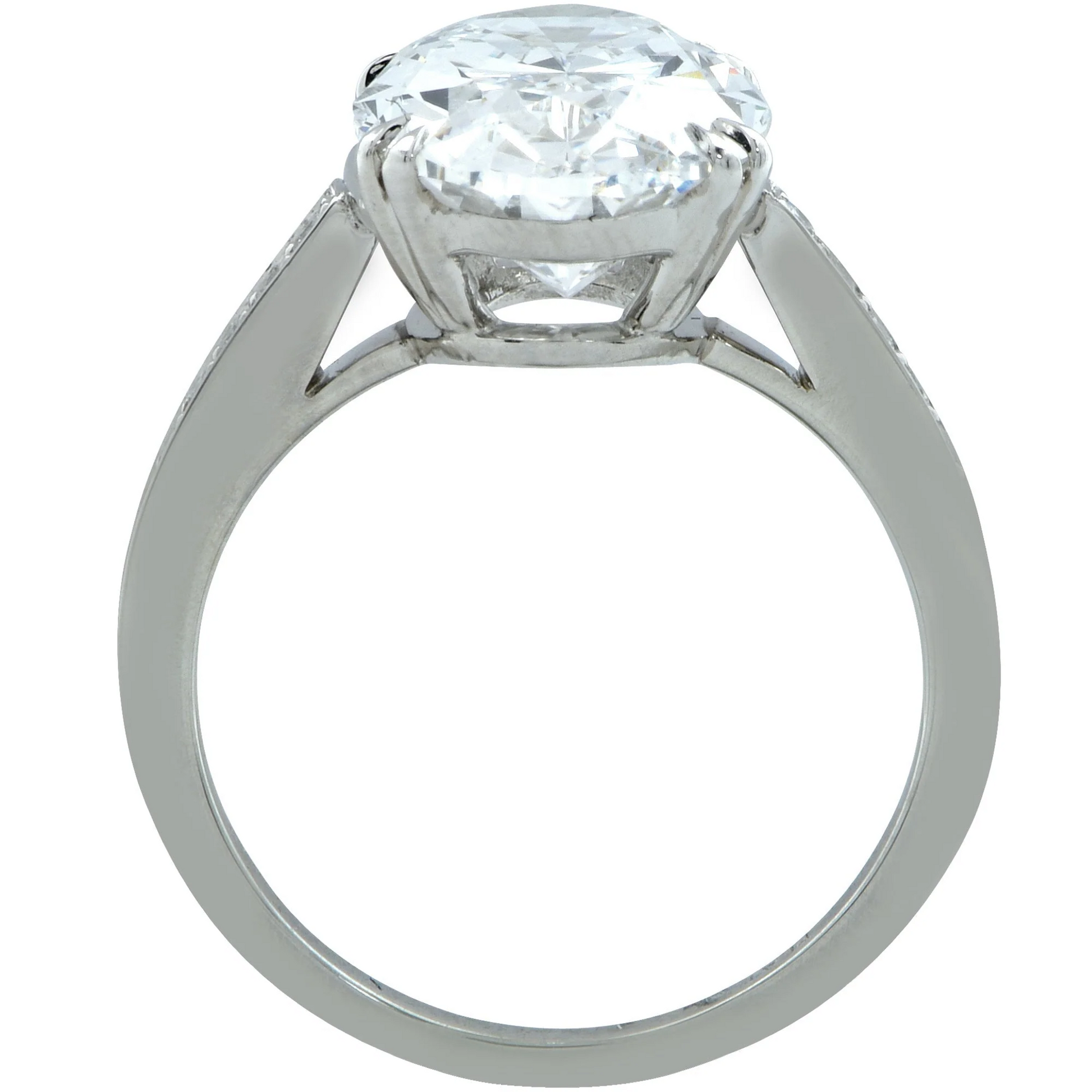 Contemporary Platinum Diamond Ring profile