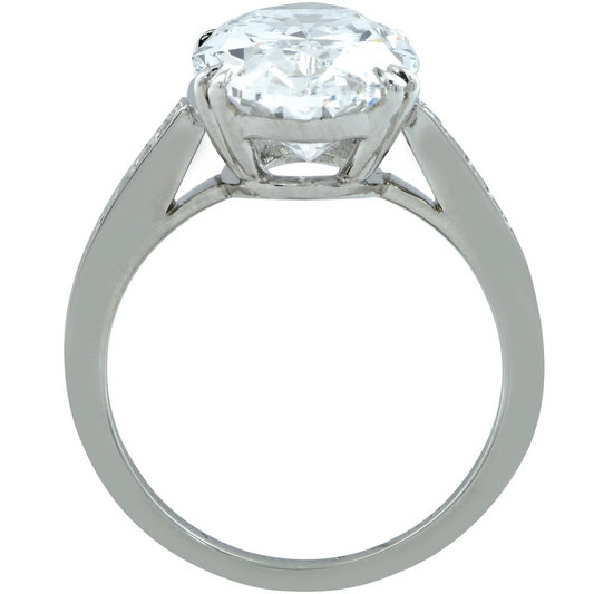 Contemporary Platinum Diamond Ring profile