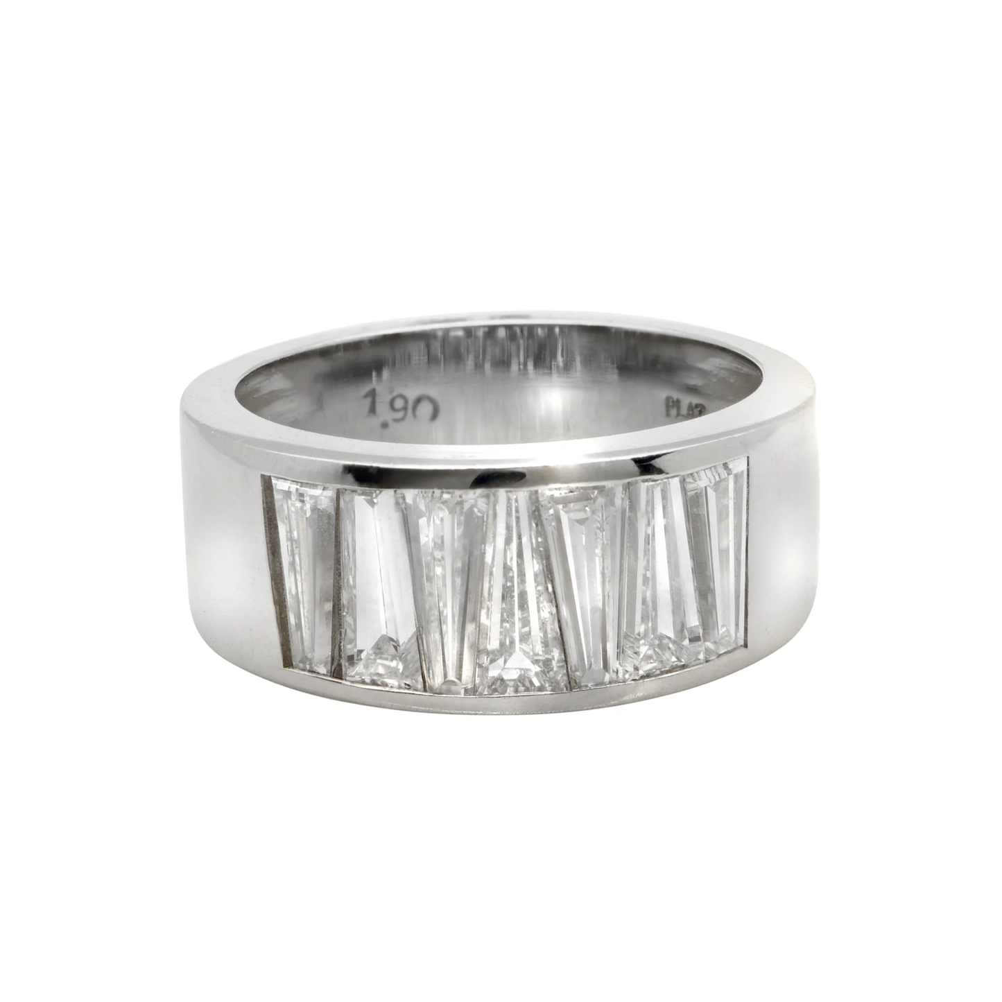 Contemporary Platinum Diamond Ring front