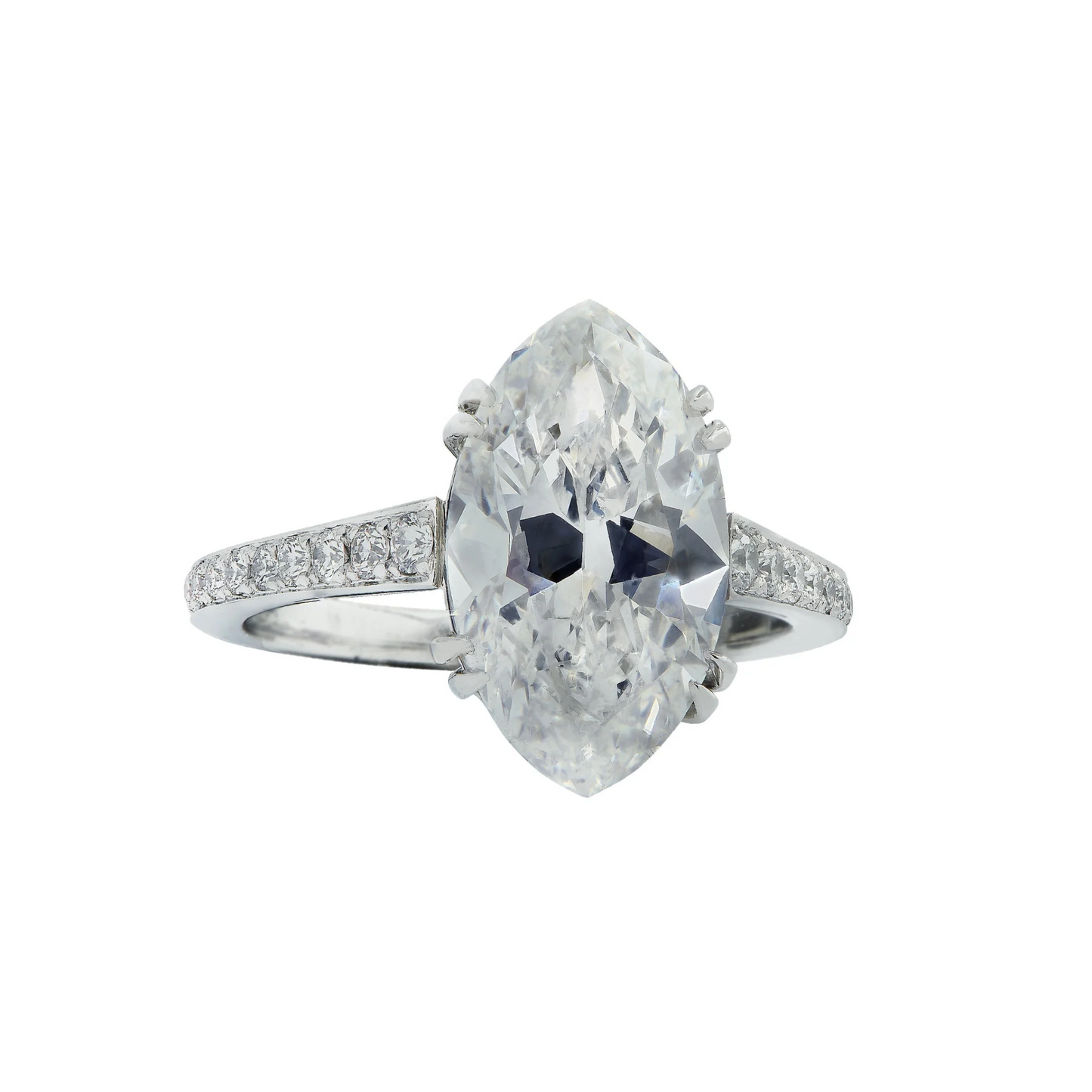 Contemporary Platinum Diamond Ring front