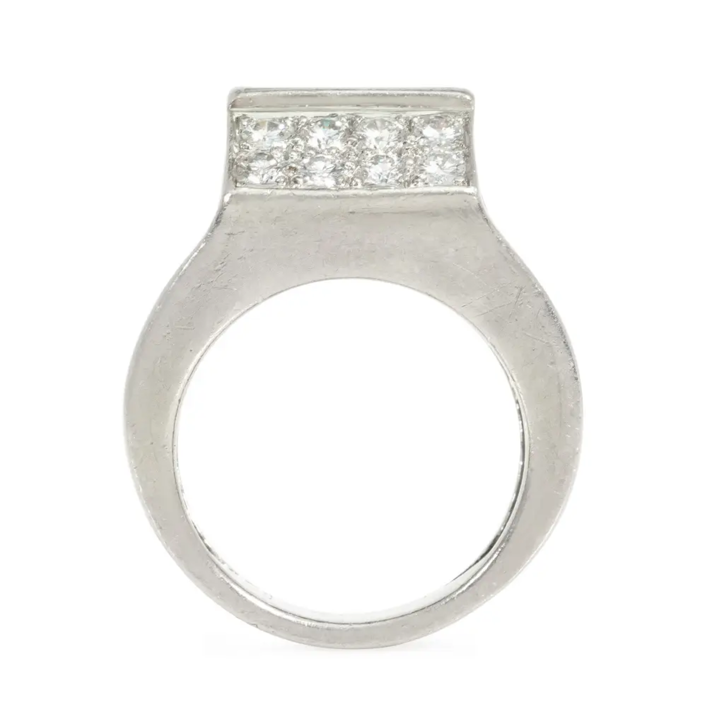 Art Deco Platinum Diamond Ring profile