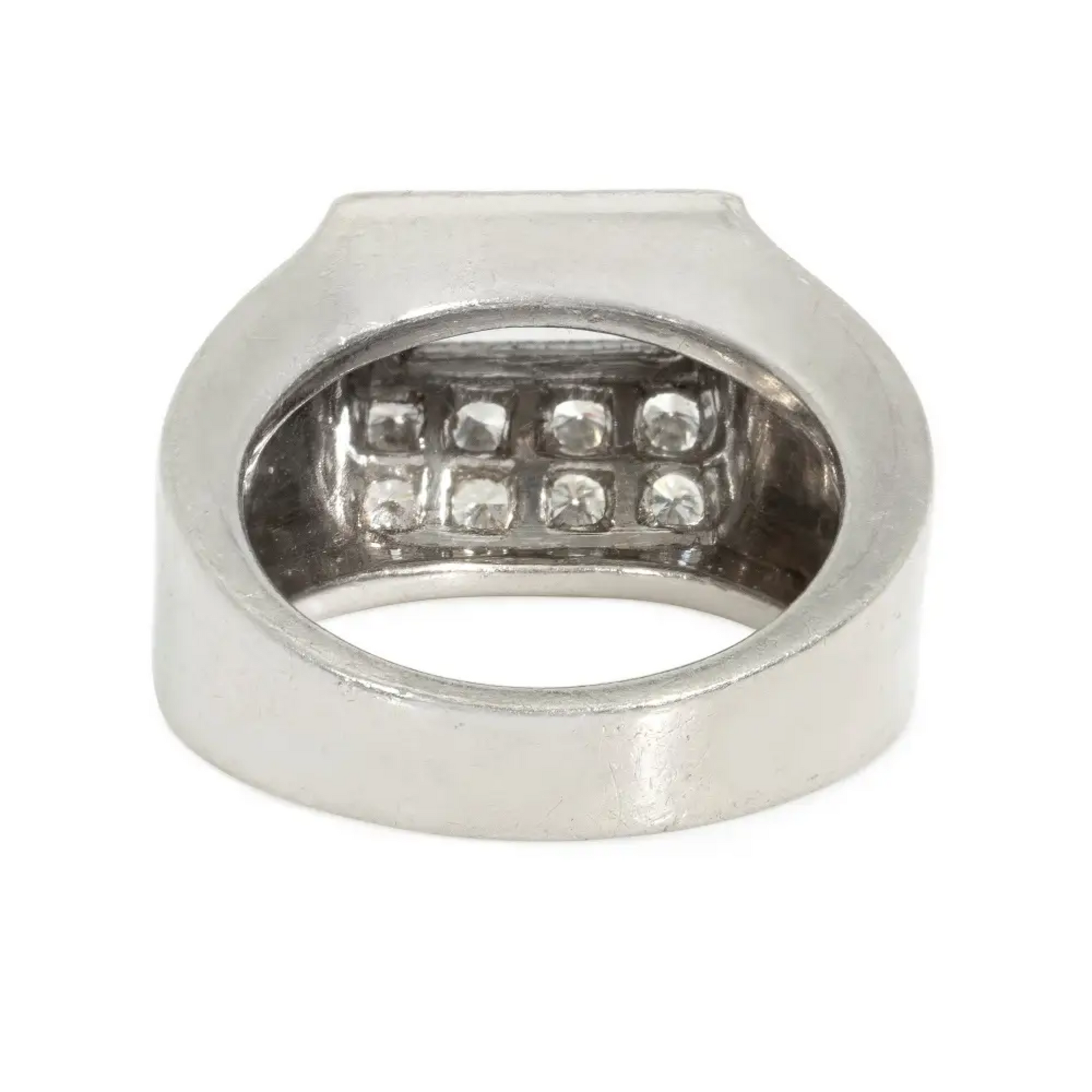 Art Deco Platinum Diamond Ring back