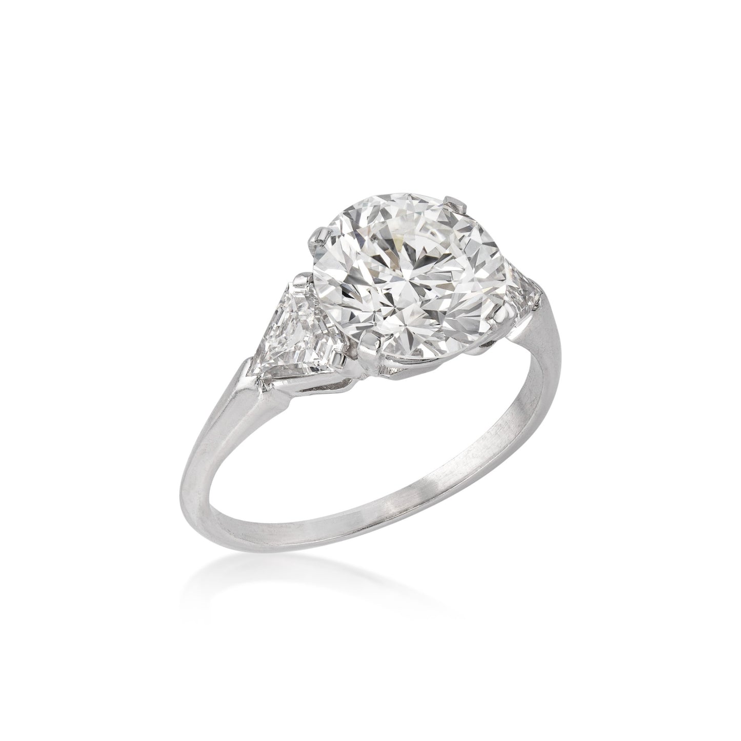 1940s Platinum Diamond Ring front