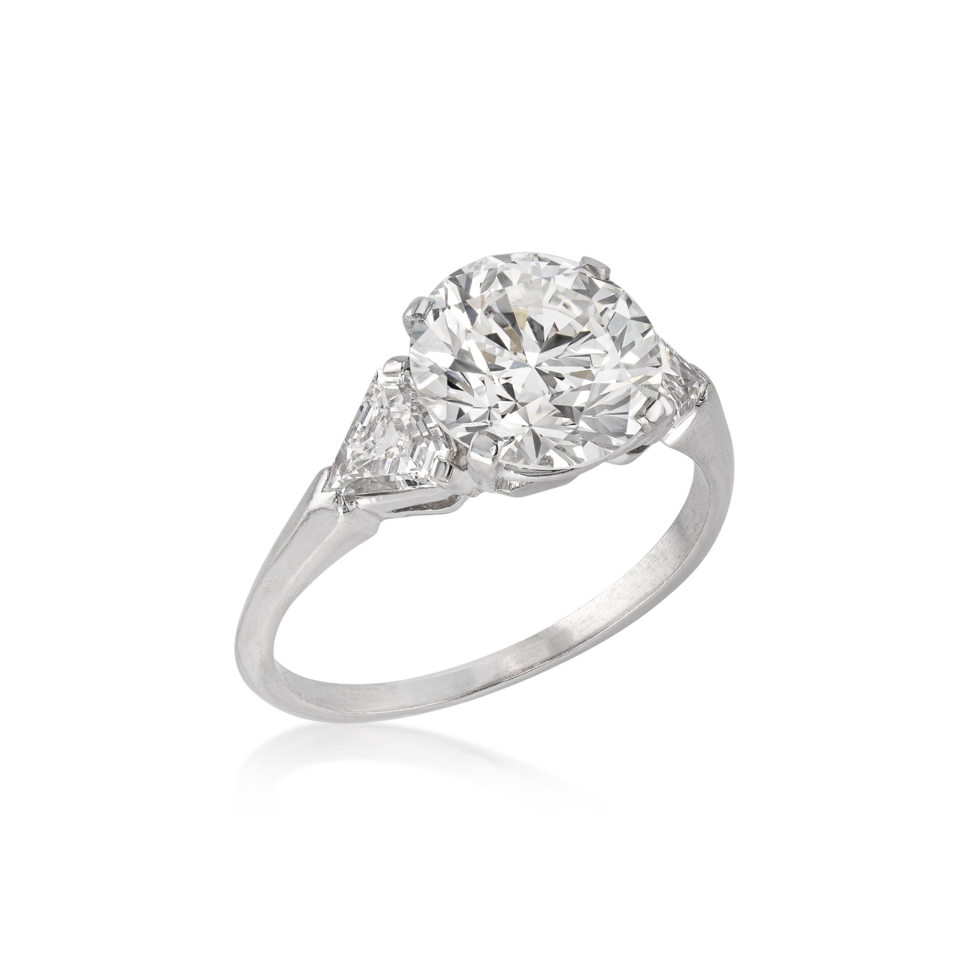 1940s Platinum Diamond Ring front