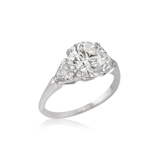 1940s Platinum Diamond Ring front