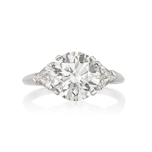 1940s Platinum Diamond Ring front