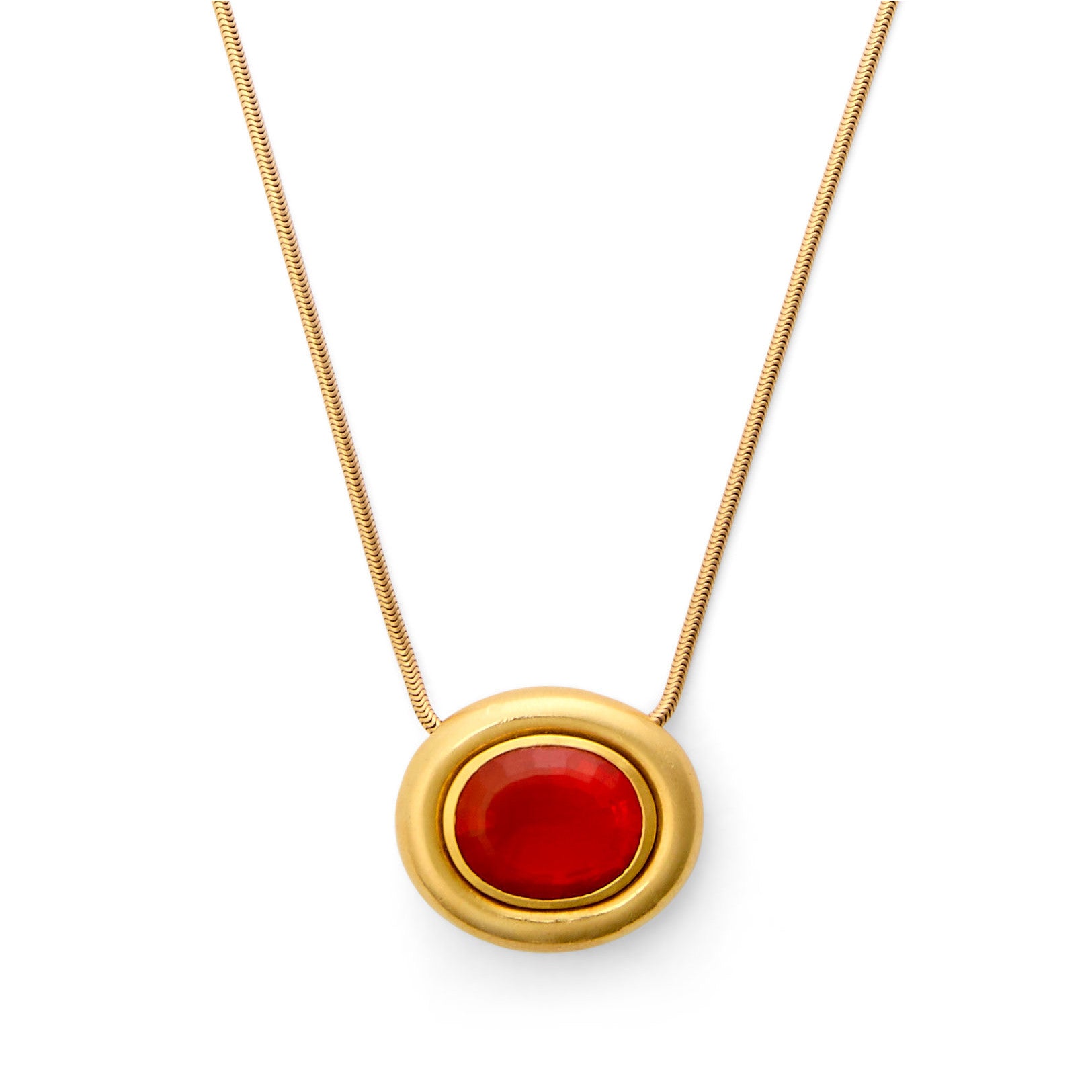 Tiffany & Co. 18KT Yellow Gold Opal Necklace front