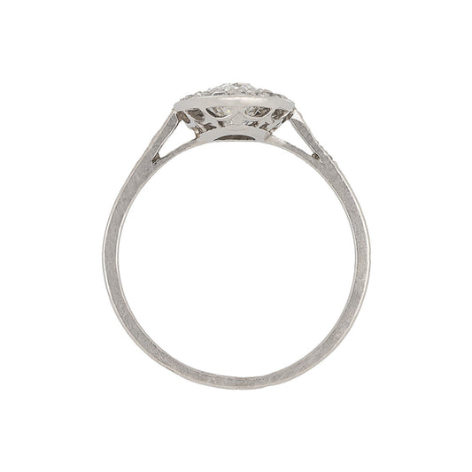 Rene Boivin French Victorian Platinum Diamond Ring profile