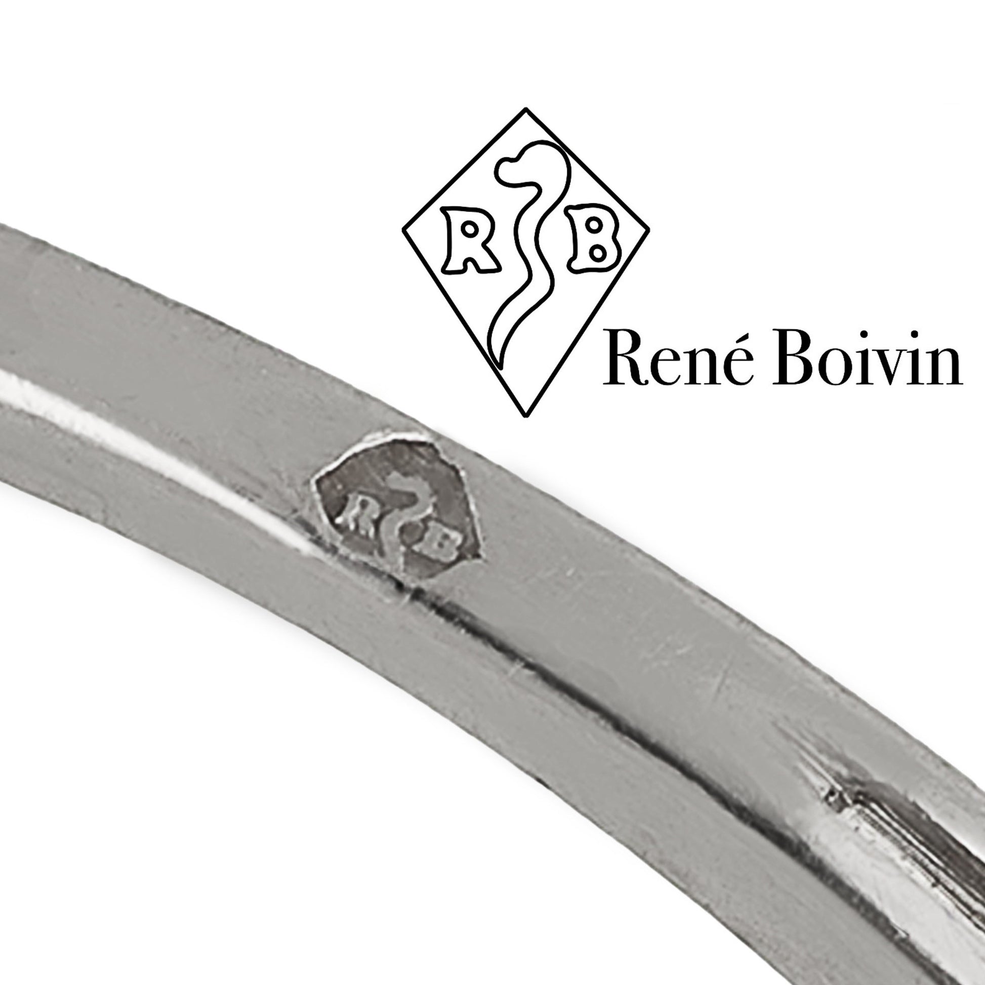 Rene Boivin French Victorian Platinum Diamond Ring signature