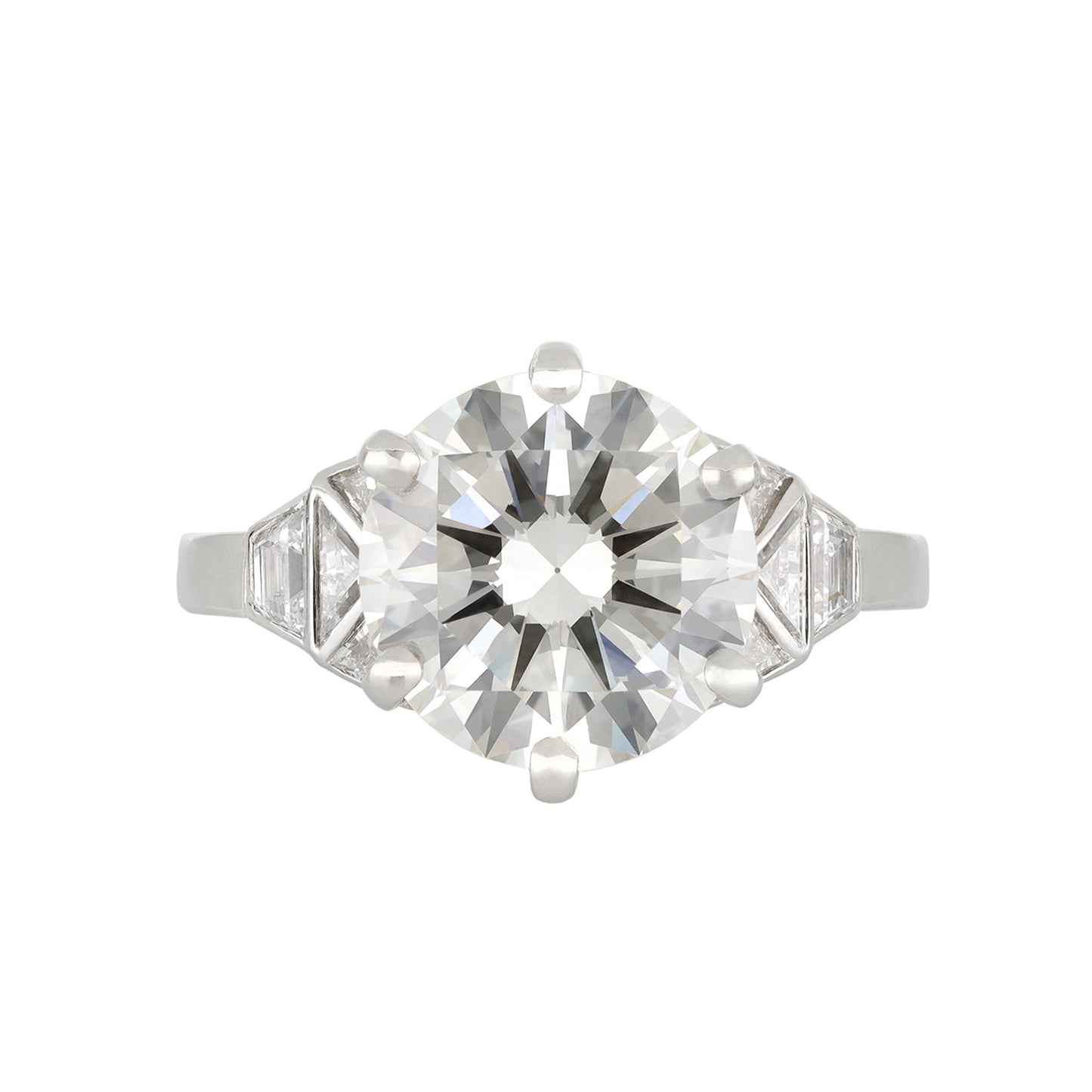 Bulgari 1950s Platinum Diamond Ring front