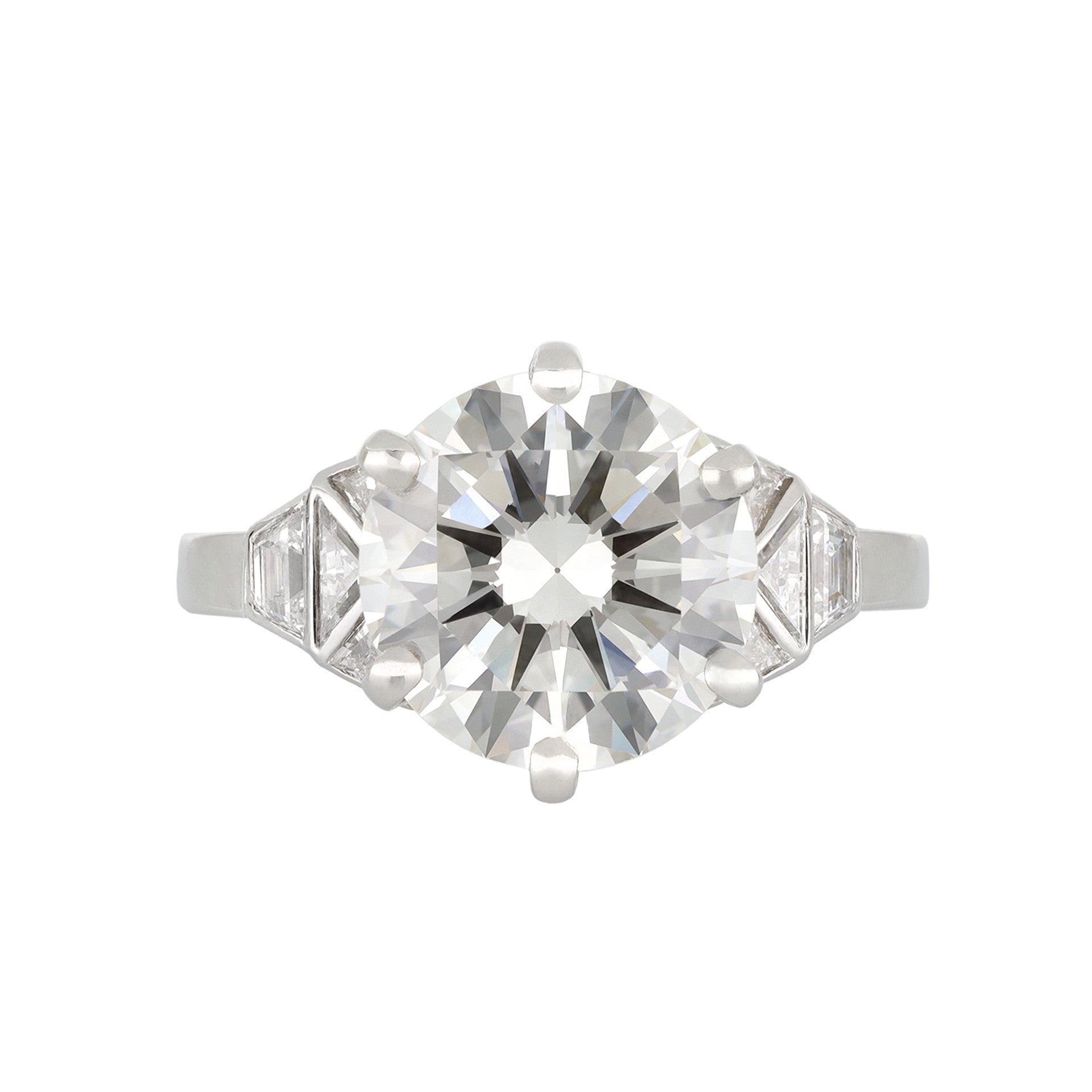 Bulgari 1950s Platinum Diamond Ring front