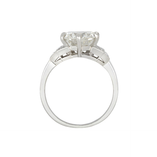 Bulgari 1950s Platinum Diamond Ring profile