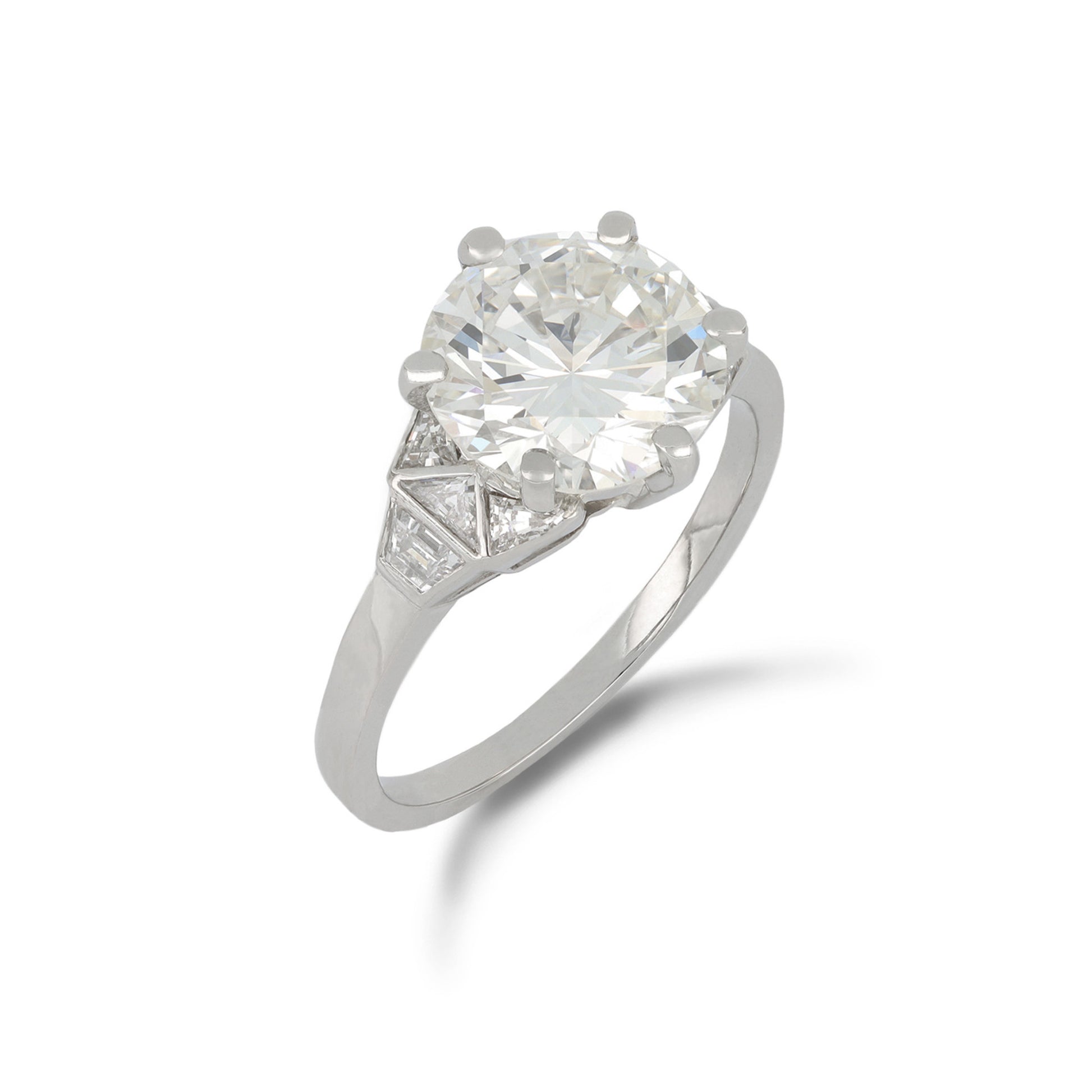 Bulgari 1950s Platinum Diamond Ring front