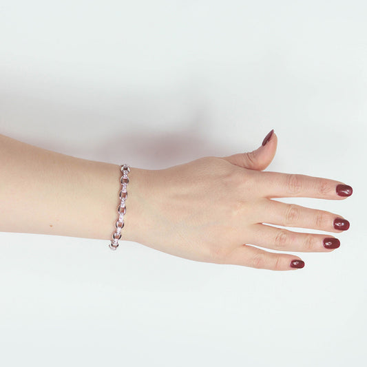 Oscar Heyman Bros. 1960s Platinum Diamond Bracelet on wrist