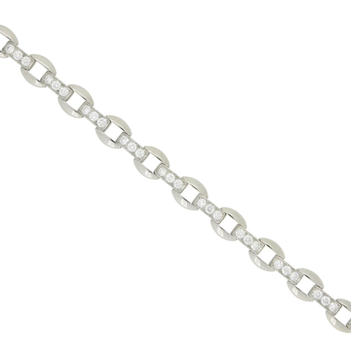 Oscar Heyman Bros. 1960s Platinum Diamond Bracelet close up