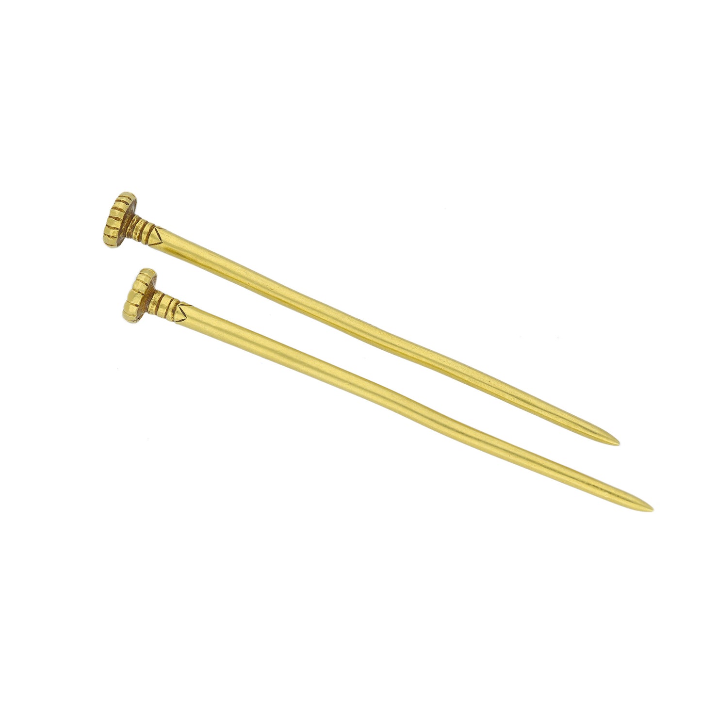 Parthian Antique 18KT Yellow Gold Dress Pins front