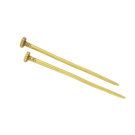 Parthian Antique 18KT Yellow Gold Dress Pins front