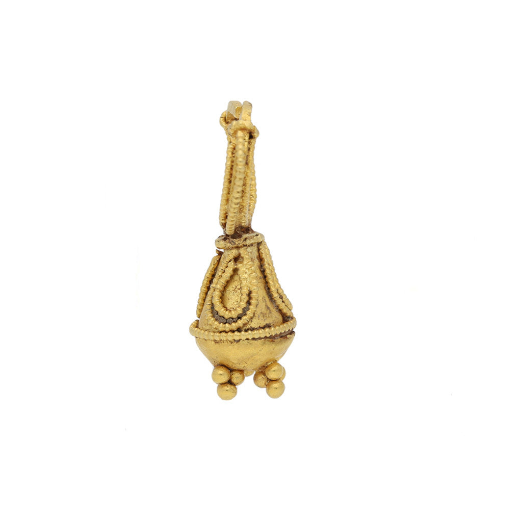 Graeco Scythian Antique 18KT Yellow Gold Earrings side