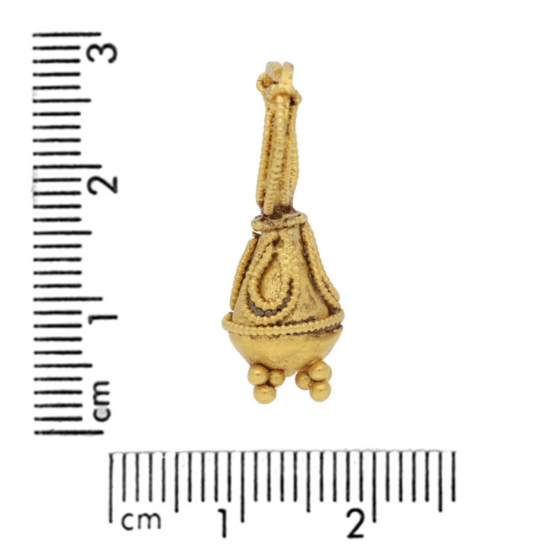 Graeco Scythian Antique 18KT Yellow Gold Earrings