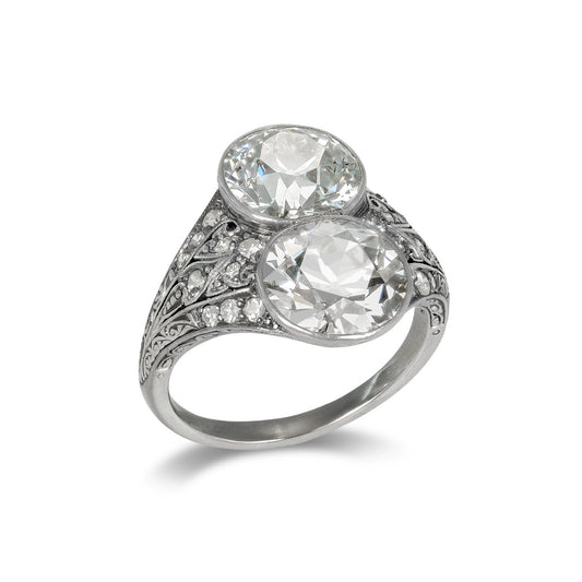 Edwardian Platinum Diamond Ring front