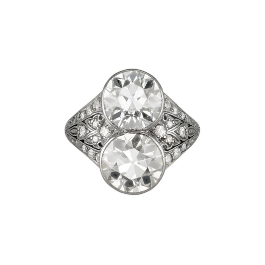Edwardian Platinum Diamond Ring front