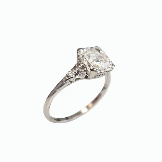Tiffany & Co. Art Deco Platinum Diamond side