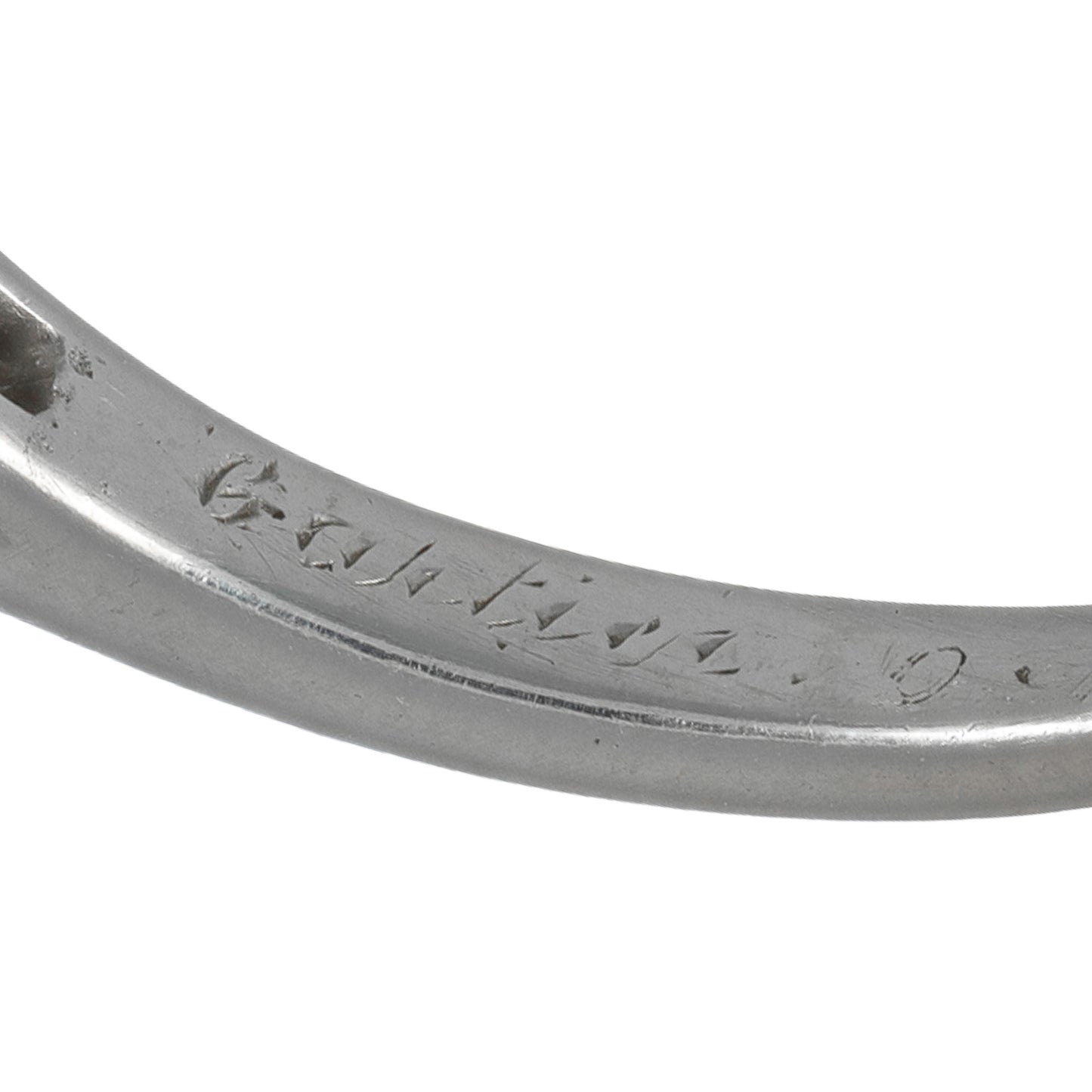 Cartier Paris 1930s Platinum Diamond Ring signature