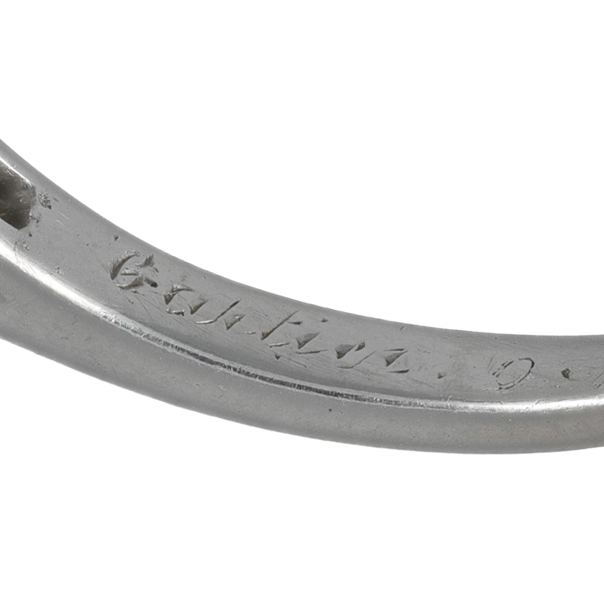 Cartier Paris 1930s Platinum Diamond Ring signature