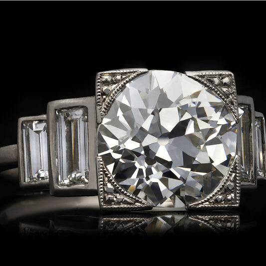 Art Deco Platinum Diamond Ring