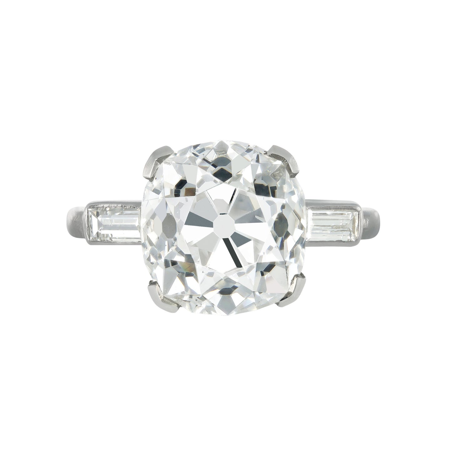 Cartier Paris 1930s Platinum Diamond Ring front