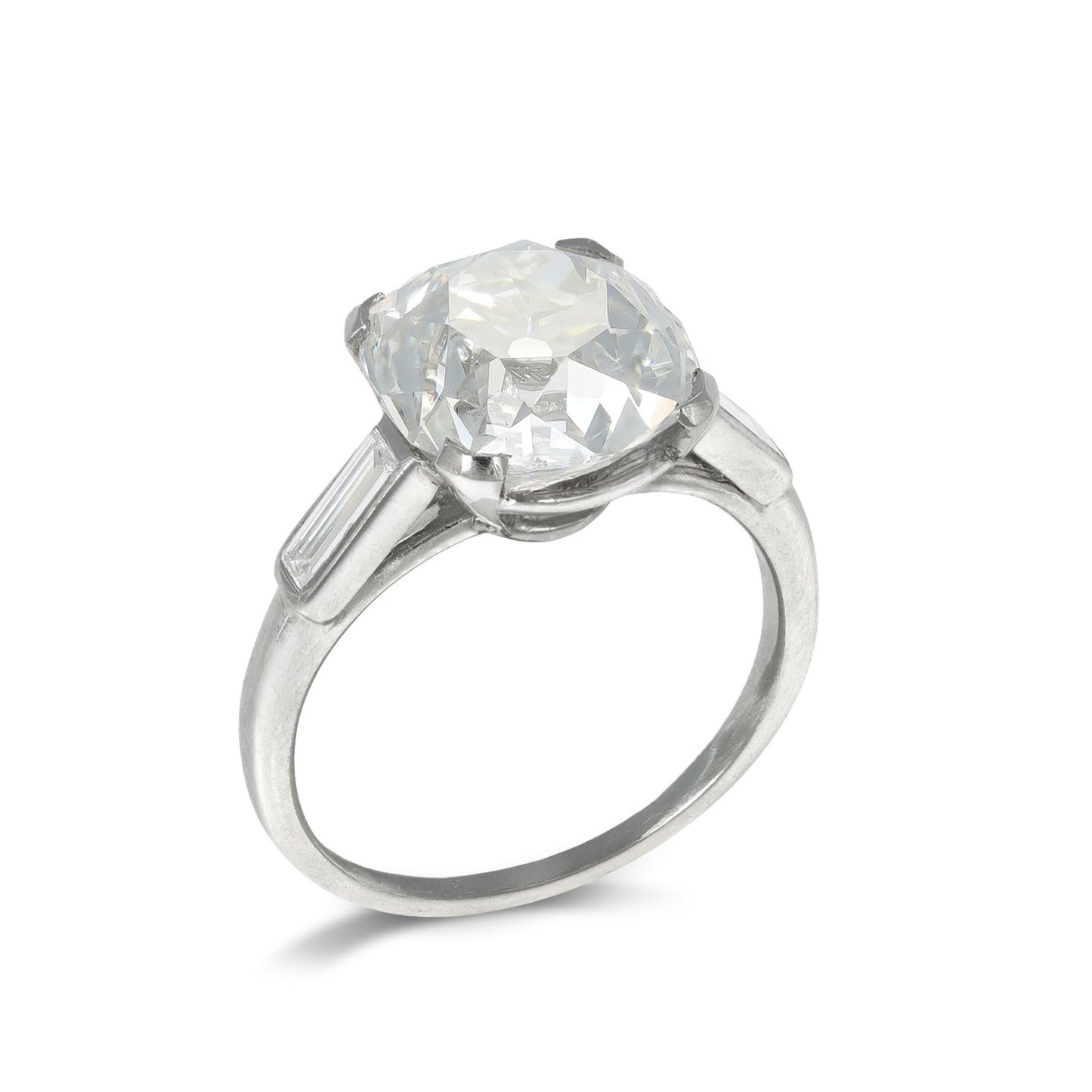 Cartier Paris 1930s Platinum Diamond Ring front