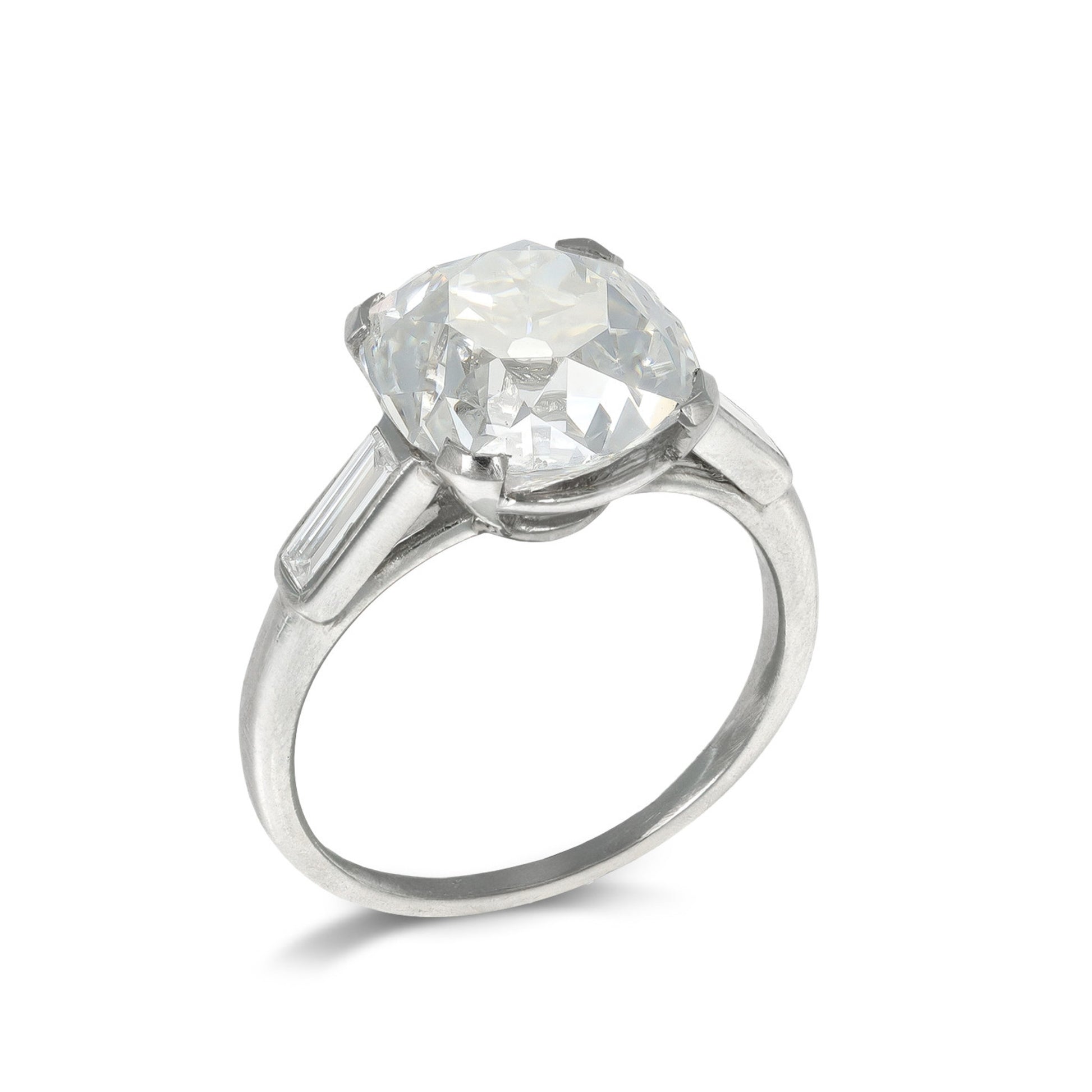 Cartier Paris 1930s Platinum Diamond Ring front
