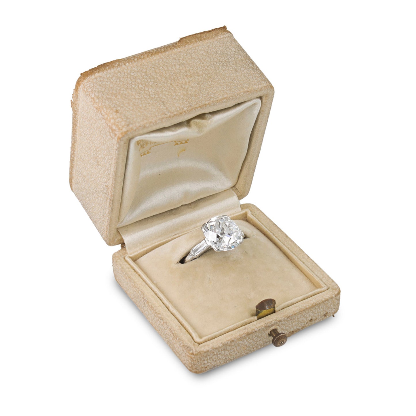 Cartier Paris 1930s Platinum Diamond Ring in box