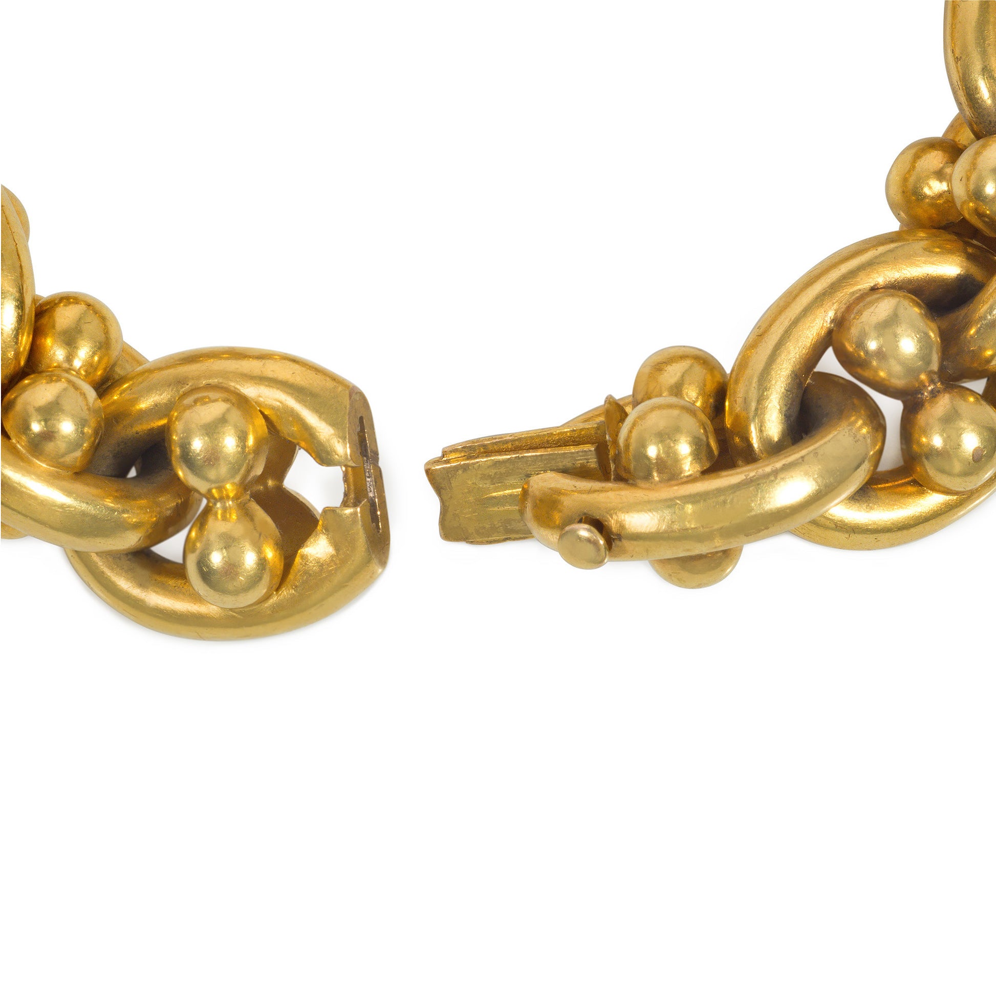 Victorian 18KT Yellow Gold Locket Bracelet clasp