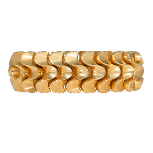 French Retro 18KT Yellow Gold Bracelet front