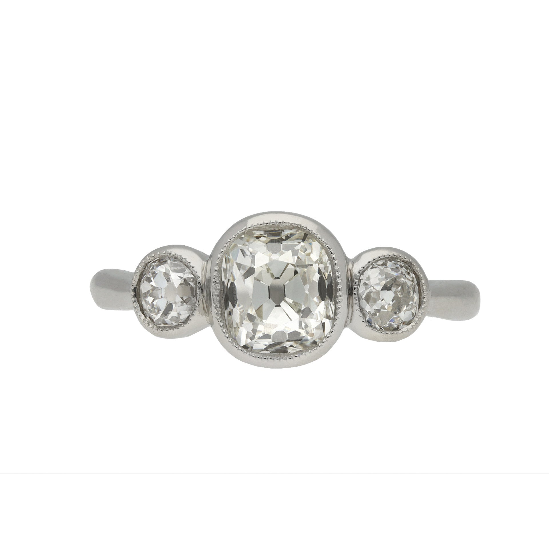 1950s Platinum Diamond Ring front
